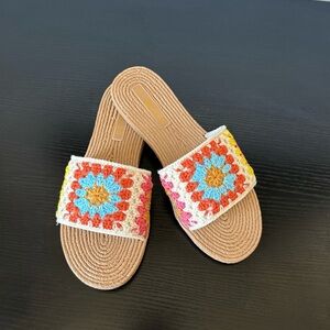 Size 8.5 Crochet Flat Slides